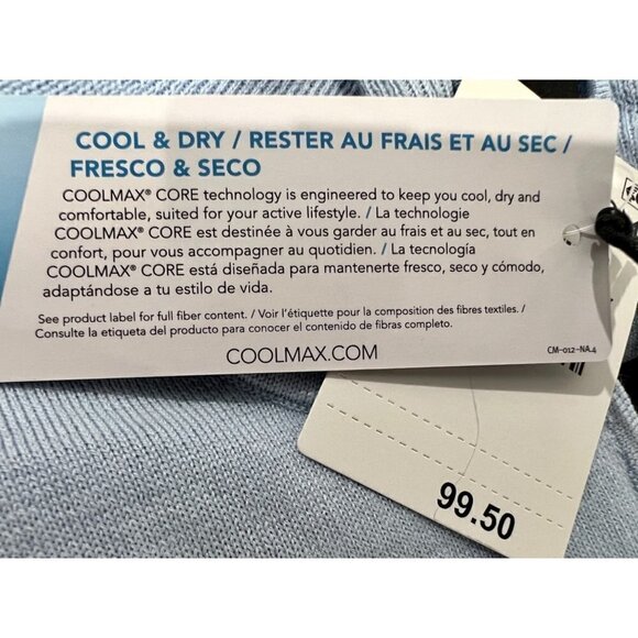 NWT NORDSTROM Men's Shop Tech-Smart CoolMax® 1/4 Zip Sweater Blue Skyway $99.50 - Picture 8 of 13